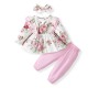 Baby Ruffled Floral Set - Pink