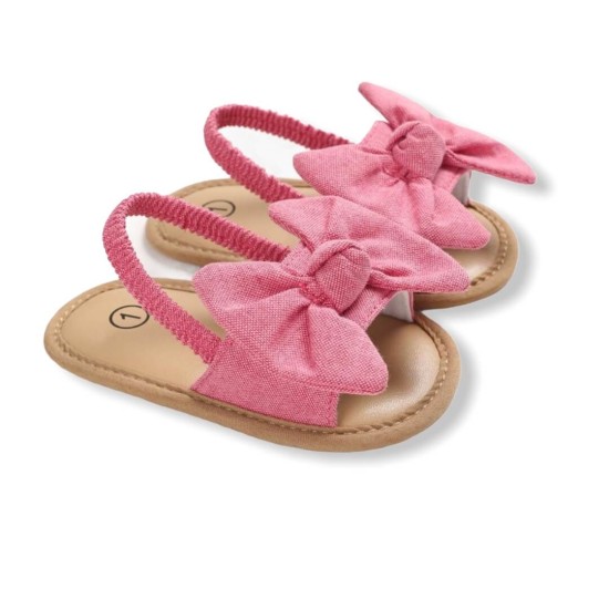 Baby Sandals Bowknot - Hot Pink Baby Sandals Bowknot - Hot Pink