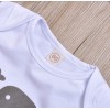Baby Set Little Peanut Elephant - White/Grey