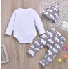 Baby Set Little Peanut Elephant - White/Grey