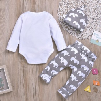 Baby Set "Little Peanut" Elephant - White/Grey