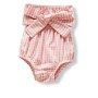 Baby Stripe Bow Romper - Pink
