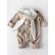 Baby Striped Playsuit Bunny Ear - Apricot Baby Striped Playsuit Bunny Ear - Apricot