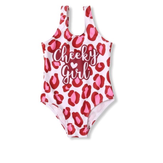 Baby Swimsuit One Piece Cheeky Girl - Red/Fuchsia Baby Swimsuit One Piece Cheeky Girl - Red/Fuchsia