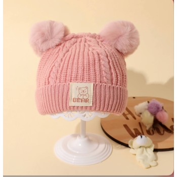 Baby/Toddler Beanie Double Pompon - Pink