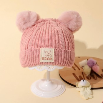 Baby/Toddler Beanie Double Pompon - Pink