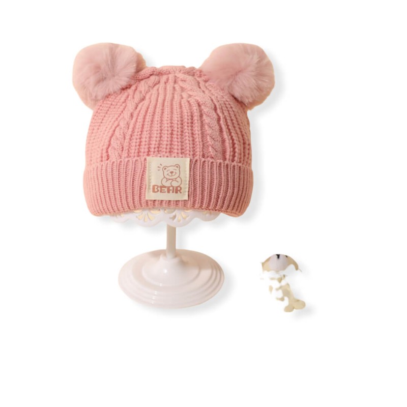 Baby/Toddler Beanie Double Pompon - Pink