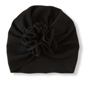Baby Turban With Pompon - Black