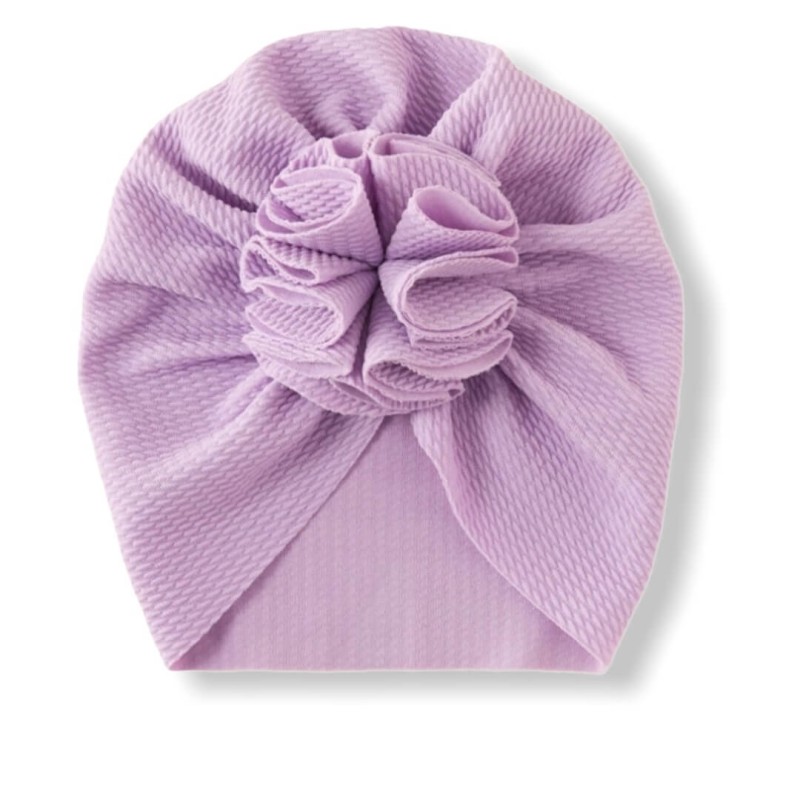 Baby Turban With Pompon - Purple