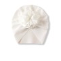 Baby Turban With Pompon - White