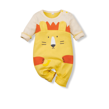 Baby Unisex Cartoon Jumpsuit - Yellow
