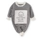 Baby Unisex Happy Face Jumpsuit - Black/White