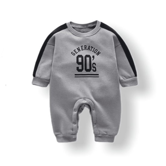 Baby Unisex Jumpsuit - Generation 90s - Grey Baby Unisex Jumpsuit - Generation 90s - Grey