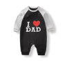 Baby Unisex Jumpsuit I Love Dad Black/Grey