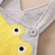 Baby Unisex Set Striped Long Sleeve Tee and Dino Overall Set - Grey Baby Unisex Set Striped Long Sleeve Tee and Dino Overall Set - Grey