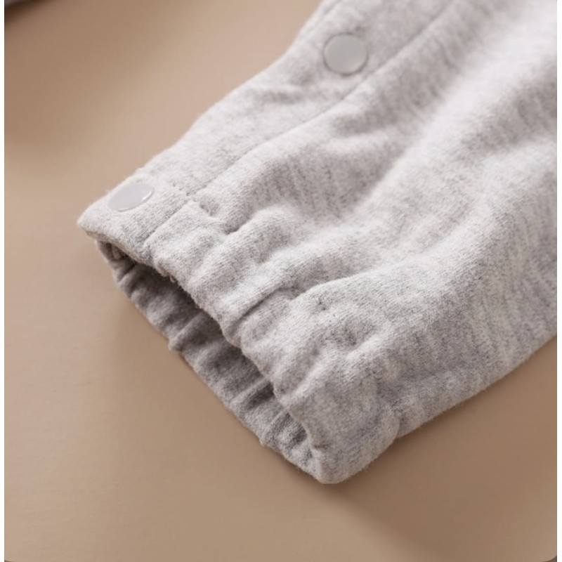 Baby Unisex Set Striped Long Sleeve Tee and Dino Overall Set - Grey