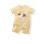 Baby Unisex Short Sleeve Jumpsuit "Doggy" - Yellow