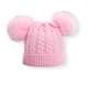 Beanie Baby With Double Pompon - Pink Beanie Baby With Double Pompon - Pink