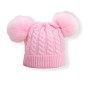 Beanie Baby With Double Pompon - Pink