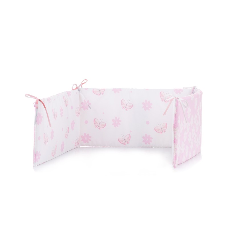 Bed bumpers 60/180 cm pink elephant