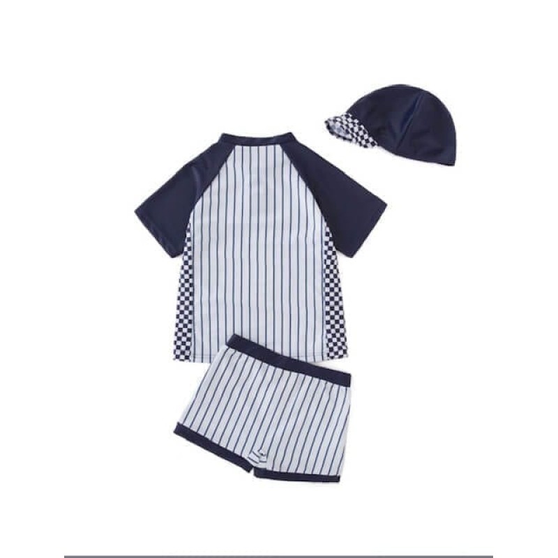 Boy Swimwear Set Crab - Blue/White