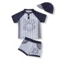 Boy Swimwear Set Crab - Blue/White