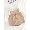 Bubble balls Sleeveless Knitted Baby - Brown