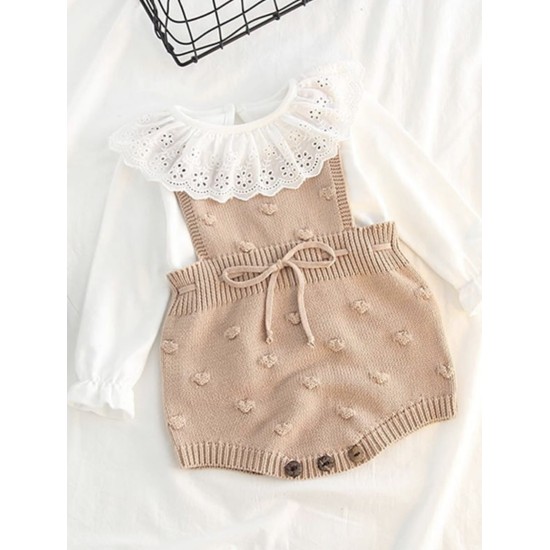 Bubble balls Sleeveless Knitted Baby - Brown Bubble balls Sleeveless Knitted Baby - Brown