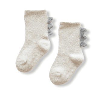 Fleece Middle Socks White