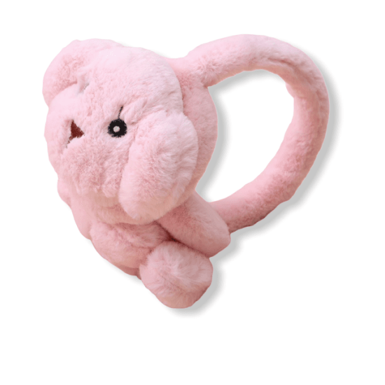 Fleece Thermal Earmuff Doggy Light Pink