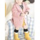 Girl Knit Pompom Handmade Jacket - Pink Girl Knit Pompom Handmade Jacket - Pink