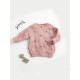 Girl Knit Pompom Handmade Jacket - Pink Girl Knit Pompom Handmade Jacket - Pink
