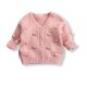 Girl Knit Pompom Handmade Jacket - Pink Girl Knit Pompom Handmade Jacket - Pink