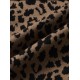 Girl Leopard Set With Leather Skirt - Black Girl Leopard Set With Leather Skirt - Black