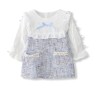 Girl Tweed Dress - Light Blue