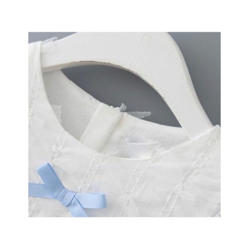 Girl Tweed Dress - Light Blue