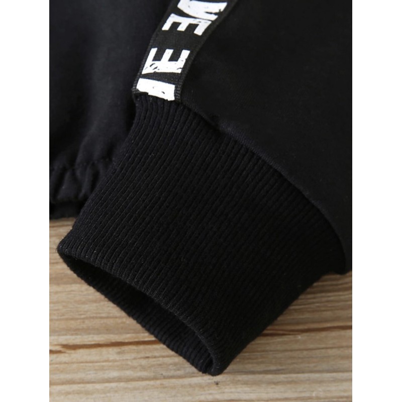 Girl Zebra Print Set With Tapes - Black/White