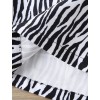 Girl Zebra Print Set With Tapes - Black/White