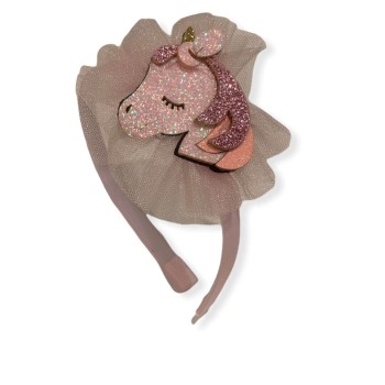 Headband Baby Glittery Unicorn - Pink