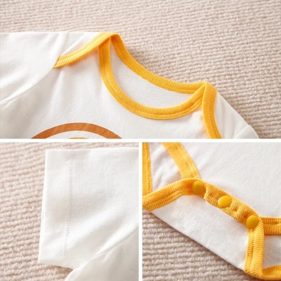 Baby Jumpsuit Rainbow Mama - White/Yellow Baby Jumpsuit Rainbow Mama - White/Yellow