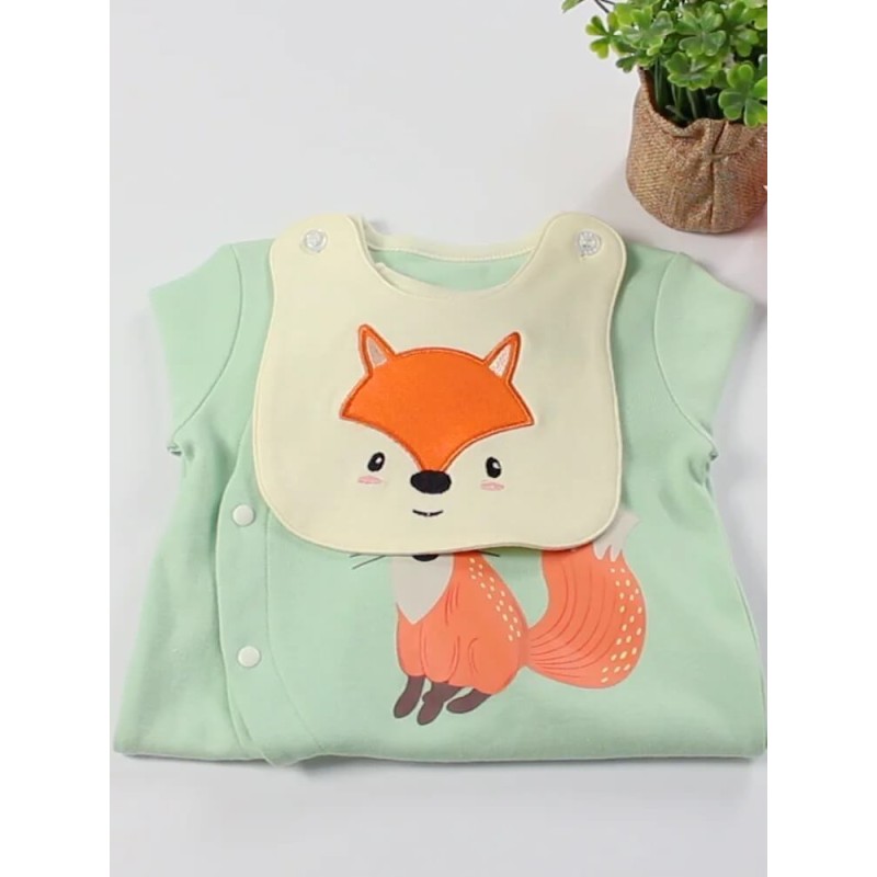 Baby Jumpsuit Little Fox - Light Green