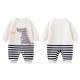 Baby Jumpsuit Little Dino - White Baby Jumpsuit Little Dino - White