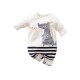Baby Jumpsuit Little Dino - White Baby Jumpsuit Little Dino - White