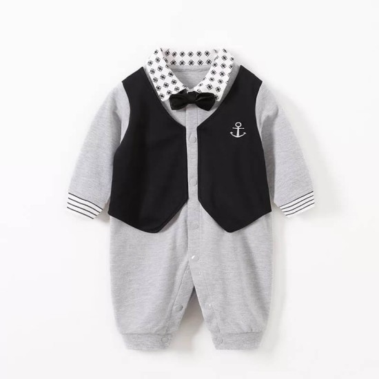 Baby Jumpsuit Gentlemen Costume - Grey Baby Jumpsuit Gentlemen Costume - Grey