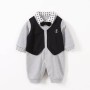 Baby Jumpsuit "Gentlemen" Costume - Grey