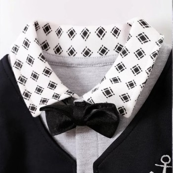 Baby Jumpsuit "Gentlemen" Costume - Grey