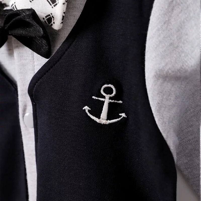 Baby Jumpsuit Gentlemen Costume - Grey