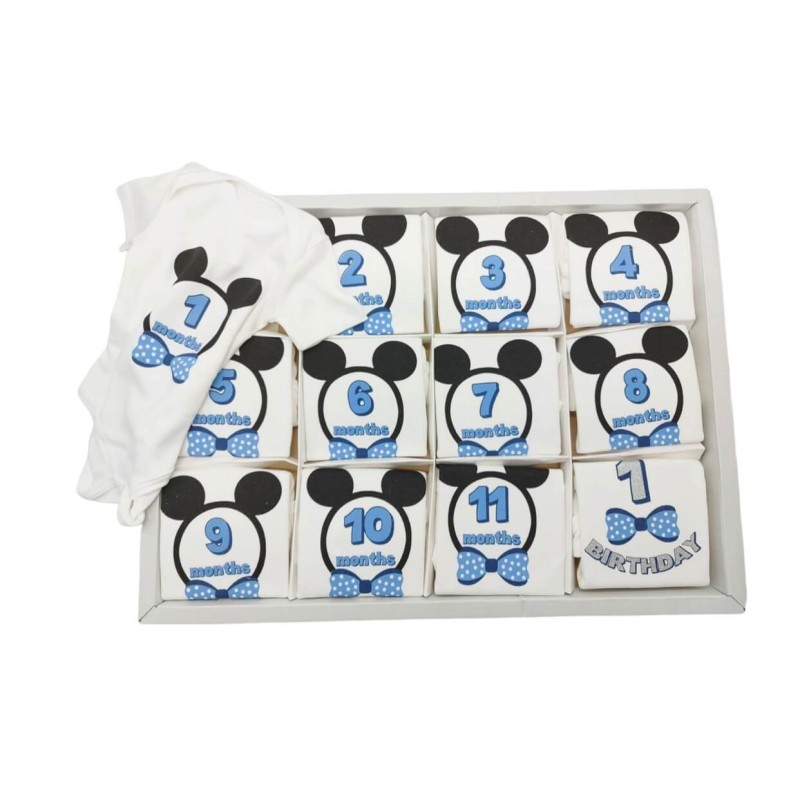 Baby Mickey Jumpsuits Set 12 Months - White