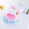 Baby Girl Set Tutu Ice Cream - White