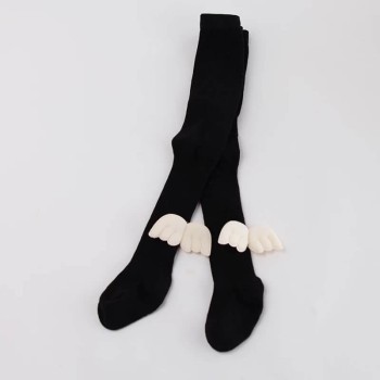 Baby Legging Angel Wings - Black